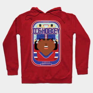 Ice Hockey Red and Blue - Boardie Zamboni - Aretha version Hoodie